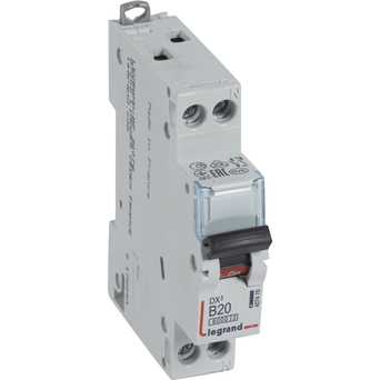 Автоматический выключатель DX3 1п+N В20А 6kA/10кА