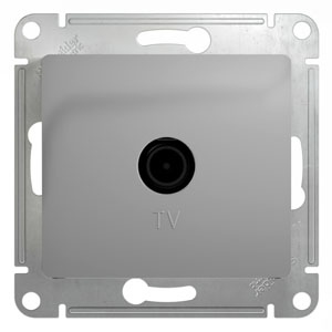 GLOSSA TV РОЗЕТКА оконечная 1DB, механизм, АЛЮМИНИЙ