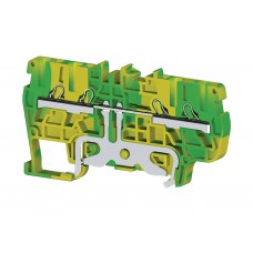 PYK 6CT; Клеммник пруж.быстрозажимной (Push in) 4-х выводной, 6 мм.кв., (земля)