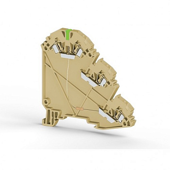 Клеммник пруж. для датчиков, 2,5 мм.кв., с индик. 24 VDC, (бежевый), YBK 2,5-3 SLD (PNP)