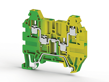 Клеммник 4-х выводной, 2,5 мм.кв., (земля);  AVK 2,5 CCT