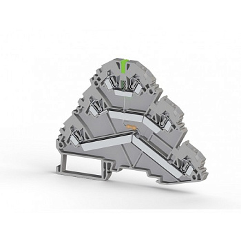 Клеммник пружинный 3-х ярусный, 2,5мм.кв., с индикацией 24 VDC, (серый); YBK 2,5-3F (NPN) Клеммник пружинный 3-х ярусный, 2,5мм.кв., с индикацией 24 VDC, (серый); YBK 2,5-3F (NPN)