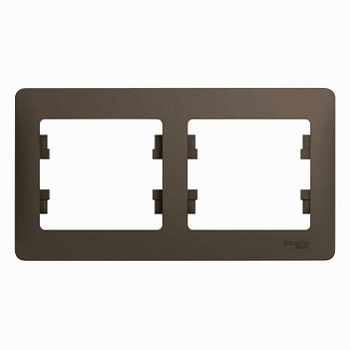 GLOSSA 2-постовая РАМКА, горизонтальная, ШОКОЛАД GLOSSA 2-постовая РАМКА, горизонтальная, ШОКОЛАД