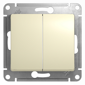 GLOSSA 2-клавишный ВЫКЛЮЧАТЕЛЬ, сх.5, 10АХ, механизм, БЕЖЕВЫЙ GLOSSA 2-клавишный ВЫКЛЮЧАТЕЛЬ, сх.5, 10АХ, механизм, БЕЖЕВЫЙ