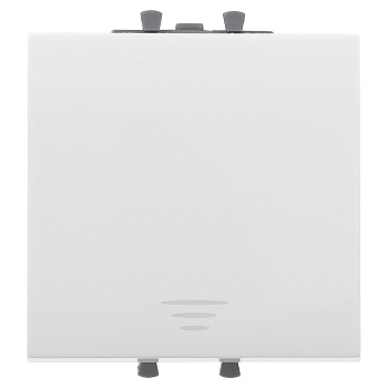 Кнопка одноклавишная модульная, "Avanti", "Белое облако", 2 модуля