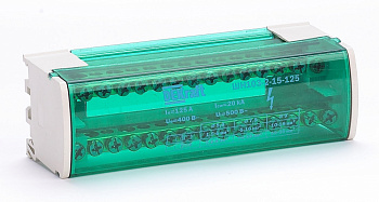 Кросс-модуль на DIN-рейку 2х15 групп, 125А ШН-103 DEKr Кросс-модуль на DIN-рейку 2х15 групп, 125А ШН-103 DEKr