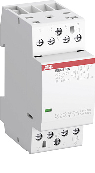 Контактор ESB25-40N-01 модульный (25А АС-1, 4НО), катушка 24В AC/DC