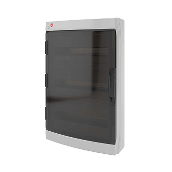 Щиток настенный с дверцей 54 мод.,IP65, серый, с клеммным блоком 63А Щиток настенный с дверцей 54 мод.,IP65, серый, с клеммным блоком 63А