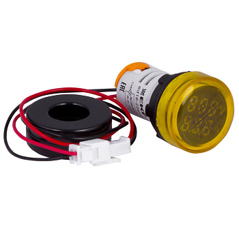 Индикатор значения тока и напряжения желтый ED16-22AVD 100А EKF PROxima в комплекте с трансформатором тока Индикатор значения тока и напряжения желтый ED16-22AVD 100А EKF PROxima в комплекте с трансформатором тока