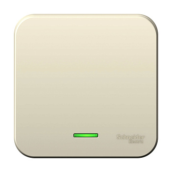 BLANCA О/У 1-клавишный ВЫКЛЮЧАТЕЛЬ (сх.1) с подс.ИЗОЛ.ПЛ,6А,250В,МОЛОЧНЫЙ