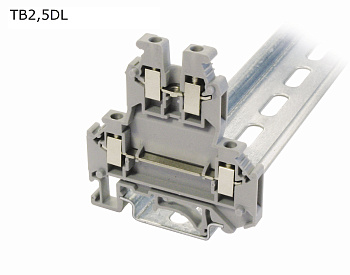 Клемма винтовая двухуровневая 4 контакта, 2,5 мм2, серая Клемма винтовая двухуровневая 4 контакта, 2,5 мм2, серая