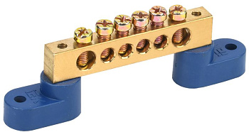 Шина нул на двух угловых изол ШНИ-8х12-6-У2-С