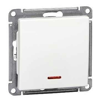 W59 1-клавишный ВЫКЛЮЧАТЕЛЬ с подсв. 10АХ, механизм, БЕЛЫЙ