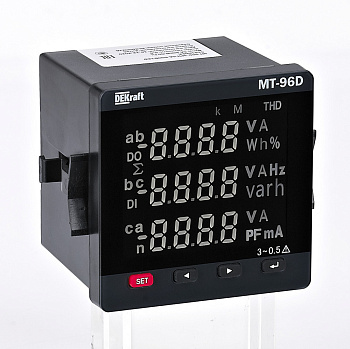 Мультиметр цифровой 96х96мм трехфазный, вход 100В 1А, RS485, LED-дисплей МТ-96D Мультиметр цифровой 96х96мм трехфазный, вход 100В 1А, RS485, LED-дисплей МТ-96D