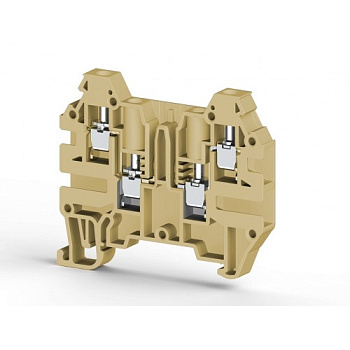 Клемма 4-х выв., с зоной размыкания, 2,5 мм.кв., (бежевый); AVK 2.5 CF Клемма 4-х выв., с зоной размыкания, 2,5 мм.кв., (бежевый); AVK 2.5 CF