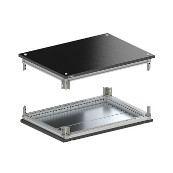 Крыша и основание RAL9005 с направляющими для корпусов CQE N, ШхГ 400х1000 мм, комплект RAM block