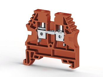 Клеммник на DIN-рейку 4мм.кв. (красный); AVK4(RP)