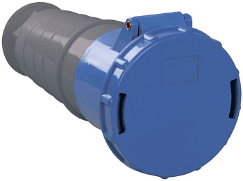 Розетка 233 переносная 2Р+РЕ 63А 220В IP54 ИЭК Розетка 233 переносная 2Р+РЕ 63А 220В IP54 ИЭК