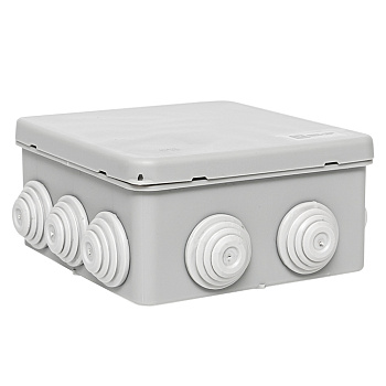 Коробка распределительная КМР-030-014 с крышкой (100х100х50), 10 мембр. вводов IP55 EKF Коробка распределительная КМР-030-014 с крышкой (100х100х50), 10 мембр. вводов IP55 EKF