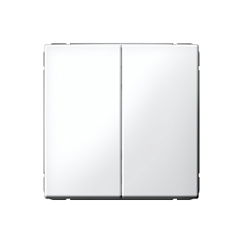 ARTGALLERY 2-клавишный ВЫКЛЮЧАТЕЛЬ КНОПОЧНЫЙ, сх.2, 10А, механизм, БЕЛЫЙ