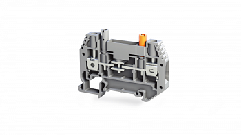 Клеммник измерительный с 2-мя тест.разъемами, 6мм.кв.,(серый); TDY-C 6