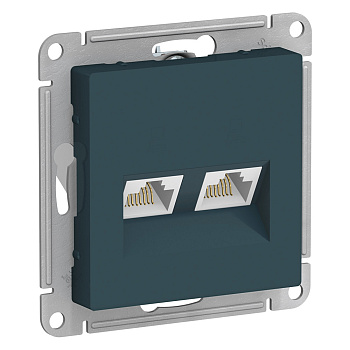 ATLASDESIGN РОЗЕТКА двойная компьютерная RJ45+RJ45, кат.5Е, механизм, ИЗУМРУД ATLASDESIGN РОЗЕТКА двойная компьютерная RJ45+RJ45, кат.5Е, механизм, ИЗУМРУД