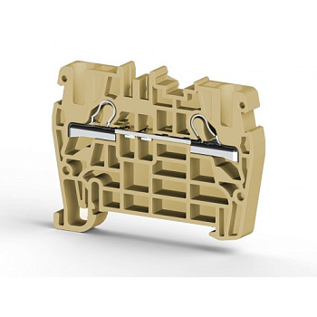 Клеммник пружинный быстрозажимной (Push in), 4 мм.кв. (бежевый); PYK4 (RP)