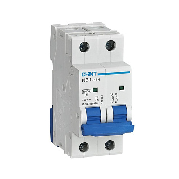 Авт. выкл. NB1-63H 2P 10A 10кА х-ка C (R)(CHINT)