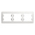 GLOSSA 3-постовая РАМКА, горизонтальная, БЕЛЫЙ