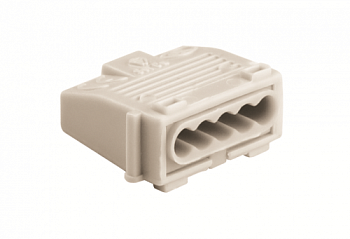 Клемма соединительная пружинная 1пол. 5конт. под жилы сечением 2.5кв.мм