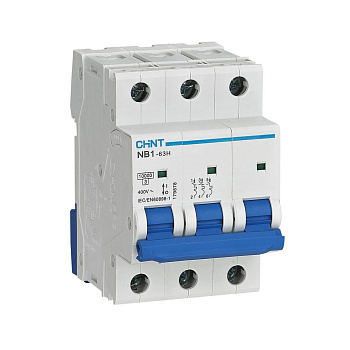 Авт. выкл. NB1-63H 3P 63A 10кА х-ка C (R)(CHINT)