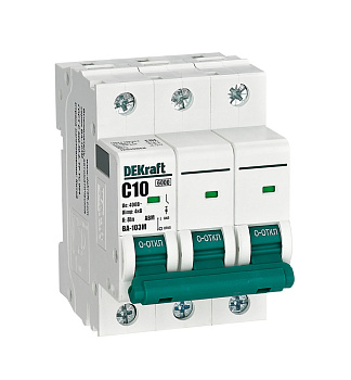 Авт. выкл. без теплозащиты 3P 10А х-ка C 6кА ВА-103M