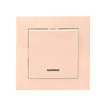 Валенсия выключатель 1-кл. 10А кремовый с индикатором EKF PROxima