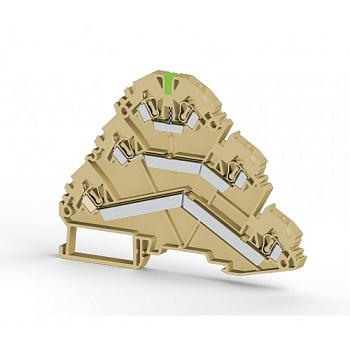 Клеммник пружинный 3-х ярусный, 2,5мм.кв., с индикацией 24 VDC, (бежевый); YBK 2,5-3F (PNP) Клеммник пружинный 3-х ярусный, 2,5мм.кв., с индикацией 24 VDC, (бежевый); YBK 2,5-3F (PNP)