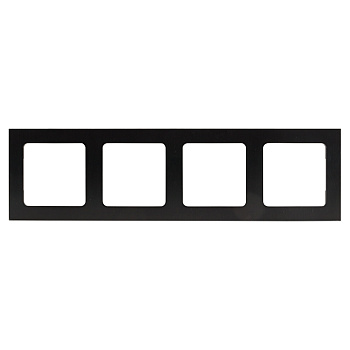 Стокгольм Рамка 4-местная металлическая черная EKF PROxima