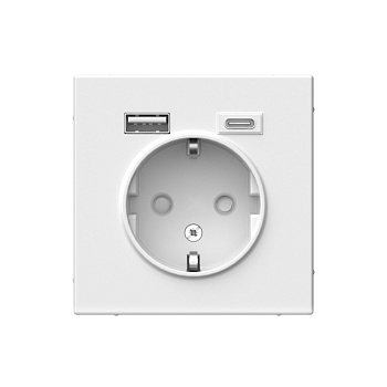 ARTGALLERY РОЗЕТКА 16А с 2 USB A+C, 5В/2,4А/3,0А, 2х5В/1,5А, механизм, БЕЛЫЙ ARTGALLERY РОЗЕТКА 16А с 2 USB A+C, 5В/2,4А/3,0А, 2х5В/1,5А, механизм, БЕЛЫЙ